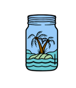 Island in a bottle